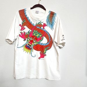 Dim Sum Shirts 1986 DIM SUM DRAGON 100% cotton TEE shirt XL